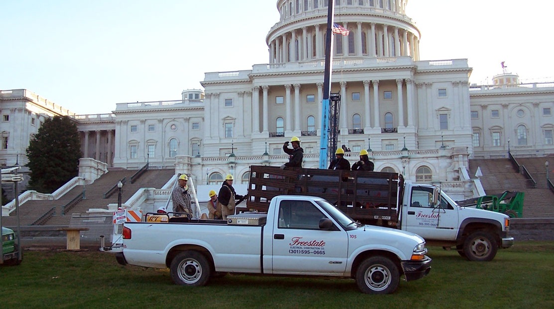 FreeState Pickup Truck and Employees in front of US Capitol Building